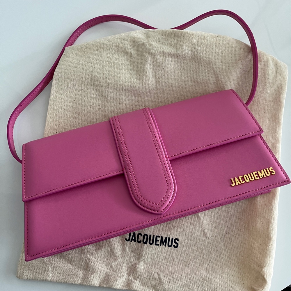 Jacquemus Pink Leather Le Bambino Long Bag